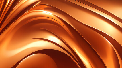 抽象的なオレンジ色の波の幾何学的な背景。モダンな背景デザイン。液体の色。流体形状の構成。プレゼンテーションのデザインに適しています。ウェブサイト、バナー、壁紙、パンフレット、ポスターの基礎 - obrazy, fototapety, plakaty