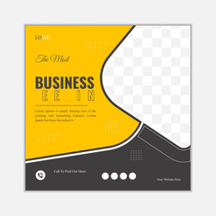 Digital marketing agency business or corporate social media post template banner