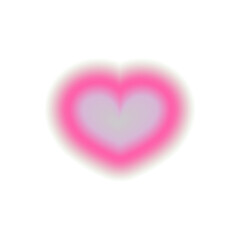 Obraz premium Blur Heart tunnel gradient y2k. Aesthetic gradient with heart shape for valentines day. Vector illustration