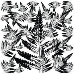 Leaves hand drawn grunge illustration pattern background Textile pattern design