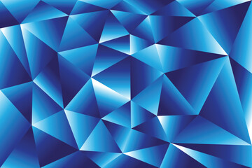 Abstract blue triangular vector layout background design.