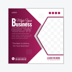 Digital marketing agency business or corporate social media post template banner