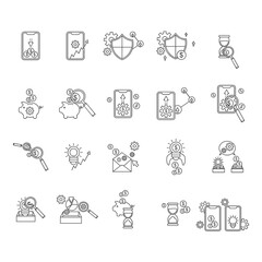 Fototapeta premium Project Line Icon