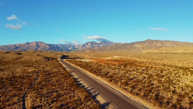 Southwest mountain highways in aerial view