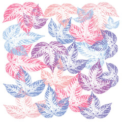 Leaves hand drawn grunge illustration pattern background Textile pattern design