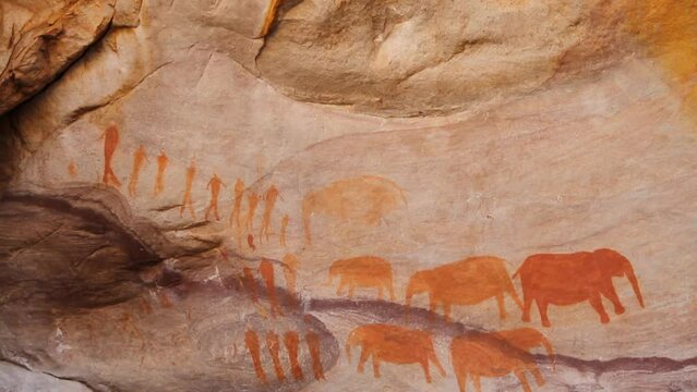 Bushmen paintings on caves in Southern Africa