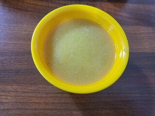 Korean food. Sweet pumpkin porridge