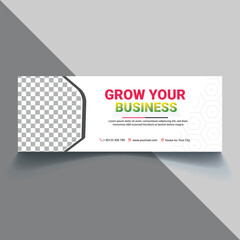 simple Business  facebook cover design vector
