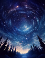 Fototapeta na wymiar Galaxy nebula in the sky