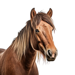 Horse photograph isolated on white background