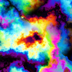 Abstract colorful wavy groovy psychedelic background