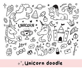 Cute unicorn elements