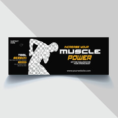 muscle power facebook cover design sample