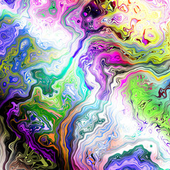 Abstract colorful wavy groovy psychedelic background. Abstract marbleized effect background.