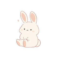 Obraz na płótnie Canvas Cute cartoon rabbit. Vector illustration. Cute cartoon bunny.