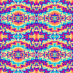 Navajo style geometric seamless pattern
