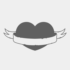 heart and banner symbol