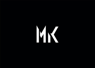 MK  initial logo design and creative logo
