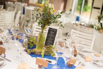 Décoration de table de mariage, campagne, champêtre