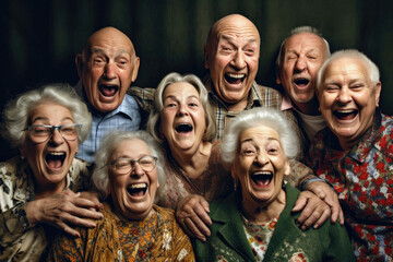 Happy active senior couple having fun at home. Happy Elderly people Party in the living room. Ethnicity Indian in International Day of Older Persons concept