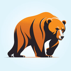 Vector bear logo design template