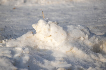 white fluffy snow covered the ground