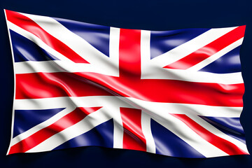 The United Kingdom flag waving texture