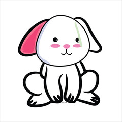 Cute rabbit cartoon illustration