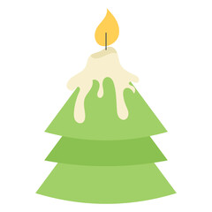 Obraz premium Christmas Candle Illustration