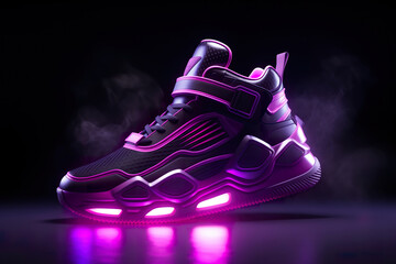 Futuristic sneakers, creative illustration