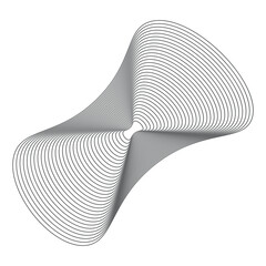 Concentric Black Wavy Line