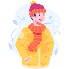 Winter Vector Character Illustration