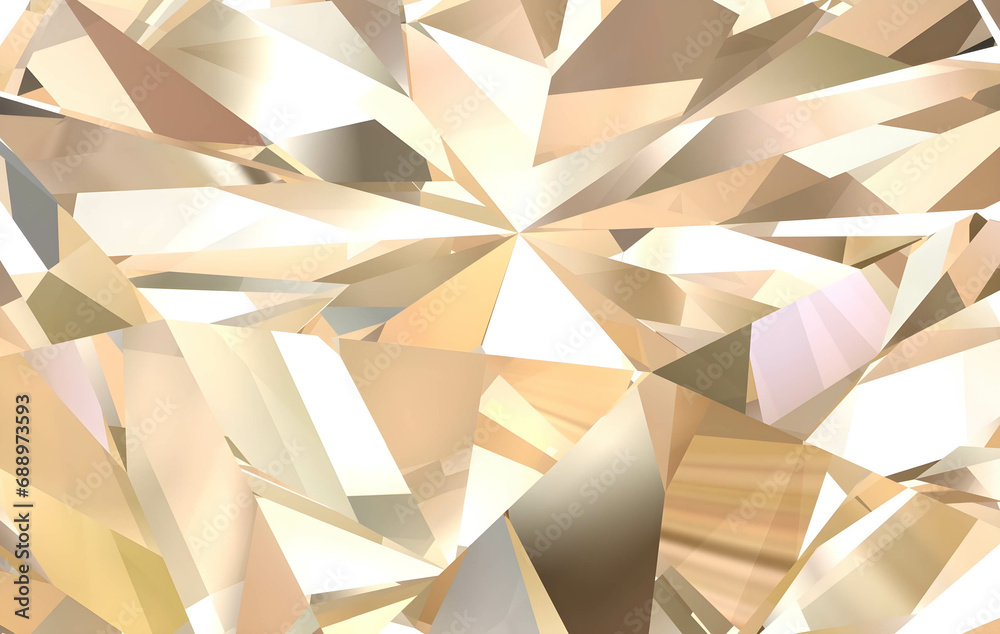 Wall mural realistic diamond texture close up, 3d illustration.