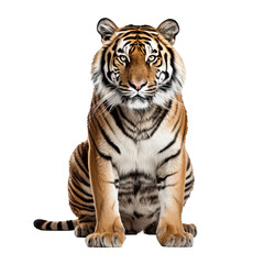 Tiger photograph isolated on white background