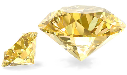 beautiful gem on white background  (high resolution 3D image)