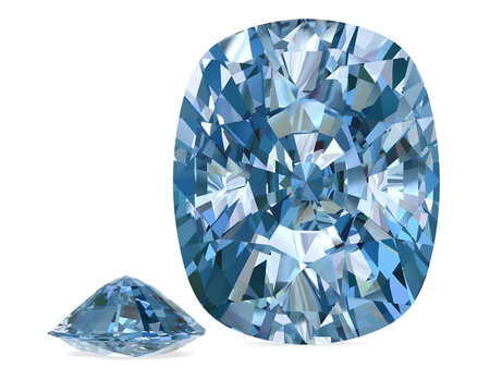 beautiful gem on white background  (high resolution 3D image)