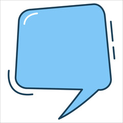 Speech bubble icons. Graphic resources about Talk bubble. Blank cloud speech bubble.
