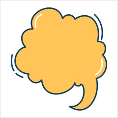 Speech bubble icons. Graphic resources about Talk bubble. Blank cloud speech bubble.