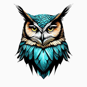 owl with eyes