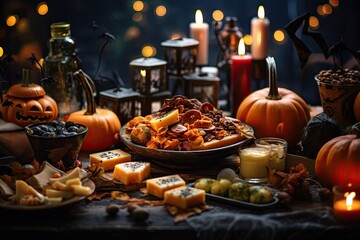 Halloween food background