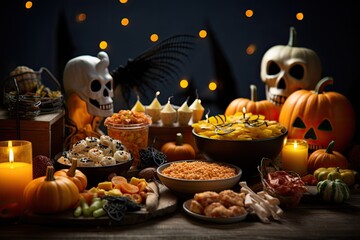 Halloween food background