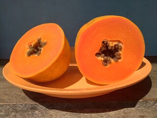 papaya is fruit with sweet tasty and good for healthy