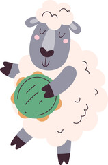 Sheep Playing Tambourine