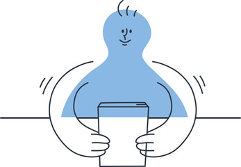 書類を整理する人