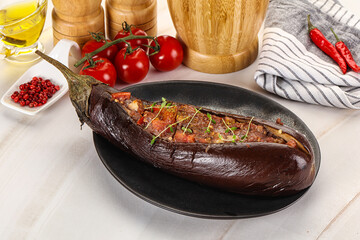 Baked eggplant with minced beef