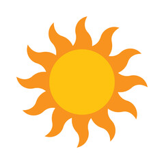 Illustration of warm sun, icon representing sunlight