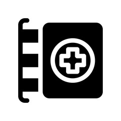 Obraz premium sign glyph icon