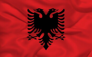 Albania 3d background flag