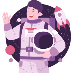 Astronaut Character Illustration