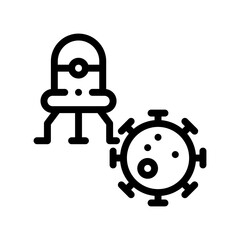 nanobots line icon